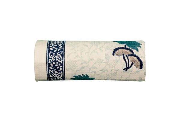 Bluebell Block Printed Bath Towel - Image 4