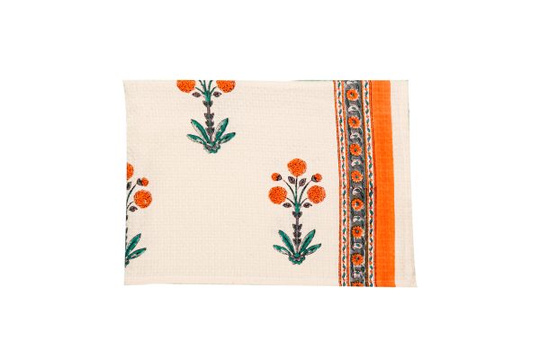 Mariegold Block Printed Bath Towel - Image 3