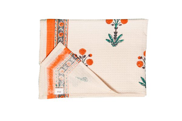 Mariegold Block Printed Bath Towel - Image 4