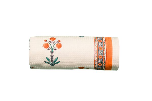 Mariegold Block Printed Bath Towel - Image 5
