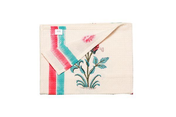 Gladiolus Block Printed Bath Towel - Image 5