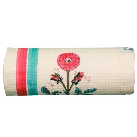 Gladiolus Block Printed Bath Towel - Image 4