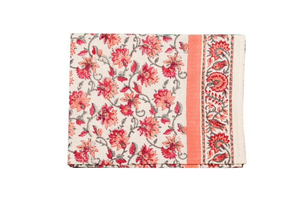 Queen Crape Myrtle Block Printed Bath Towel - Image 5