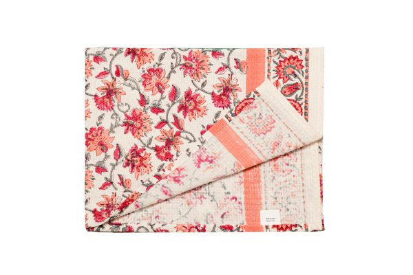Queen Crape Myrtle Block Printed Bath Towel - Image 4