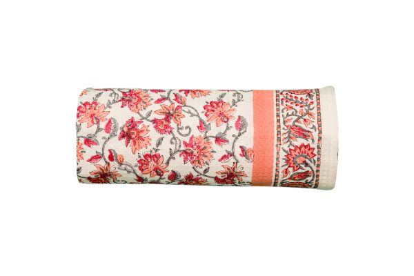 Queen Crape Myrtle Block Printed Bath Towel - Image 3