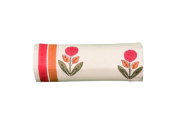 Poppy Block Printed Bath Towel - Image 3