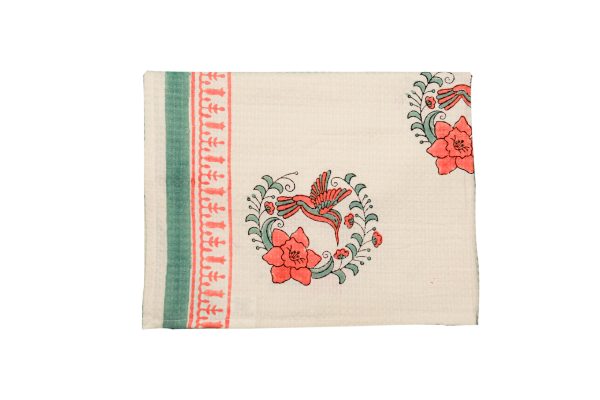 Creeper Flowers Block Printed Bath Towel - Image 5