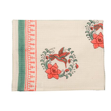 Creeper Flowers Block Printed Bath Towel - Image 5