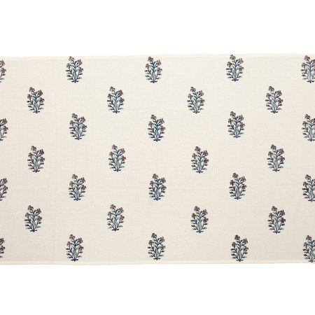 Blue False Indigo Block Printed Bath Towel - Image 2