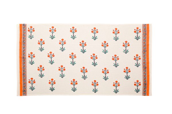 Mariegold Block Printed Bath Towel - Image 2