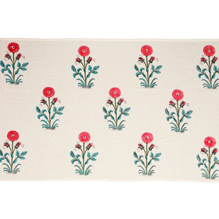 Gladiolus Block Printed Bath Towel - Image 2