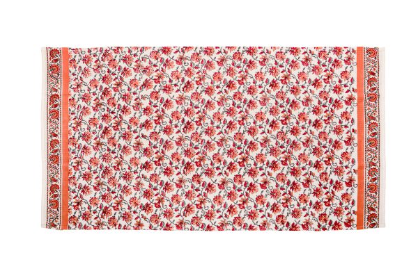 Queen Crape Myrtle Block Printed Bath Towel - Image 2
