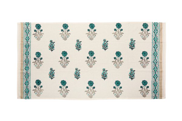 Snowdrop Block Printed Bath Towel - Image 3