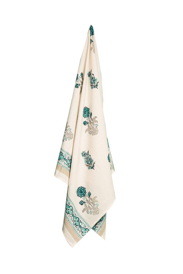 Snowdrop Block Printed Bath Towel - Image 4