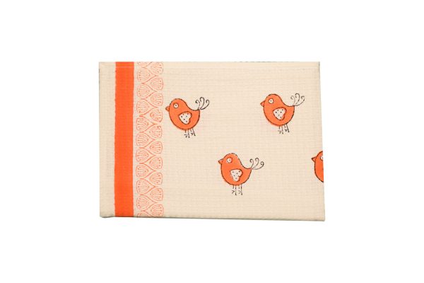 Orange Robin Hand Block Printed Kids Bath Towels - Image 2