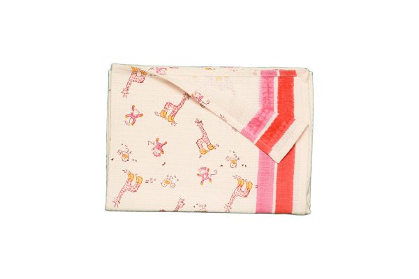 Pink Boogie Hand Block Printed Kids Bath Towels - Image 4