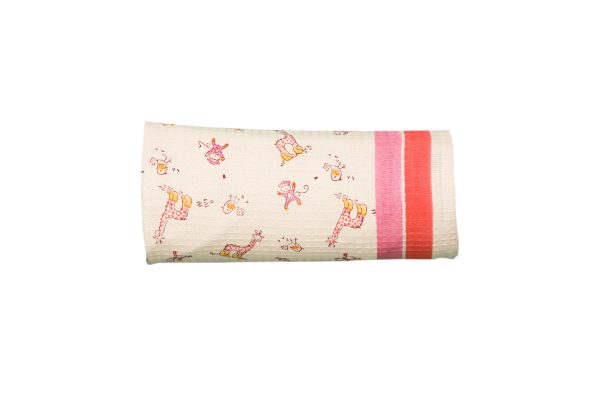 Pink Boogie Hand Block Printed Kids Bath Towels - Image 3