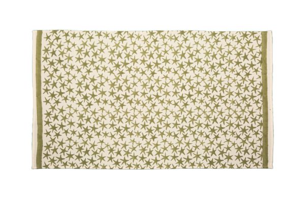 Green Alpha Star Block Printed Kids Bath Towels - Image 4