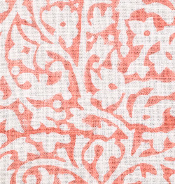 Orange Lamium maculatum Block Printed Table Cover - Image 3