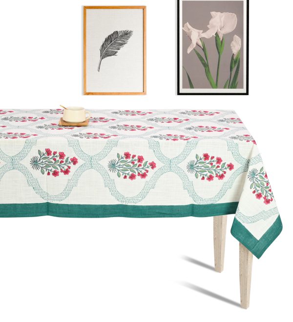 Keepsake Rose Block Printed Table Cover