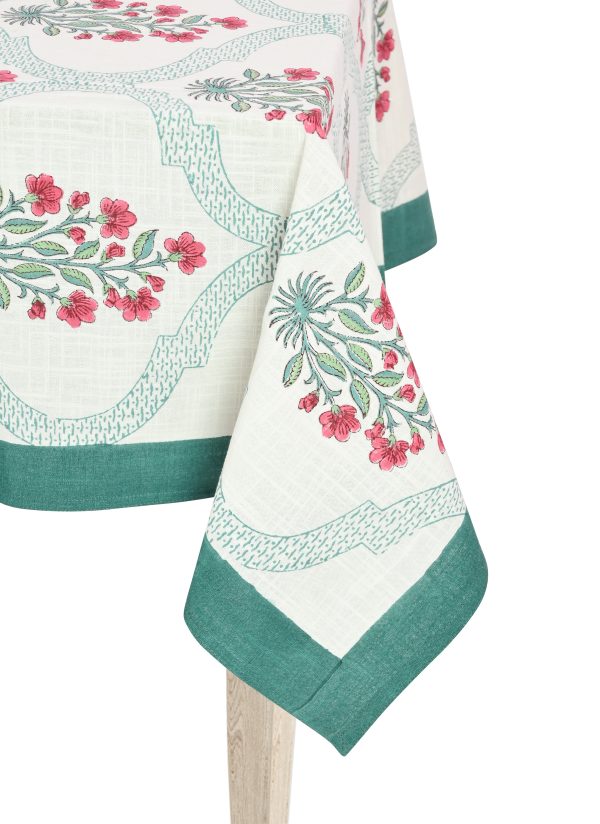 Keepsake Rose Block Printed Table Cover - Image 2