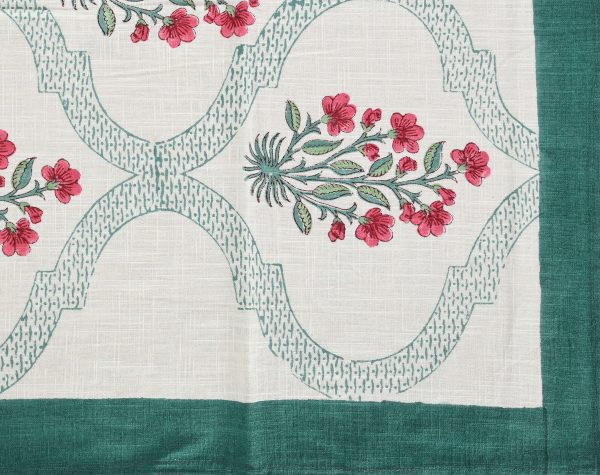 Keepsake Rose Block Printed Table Cover - Image 3