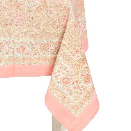 Gerbera Flower Block Printed Table Cover - Image 2