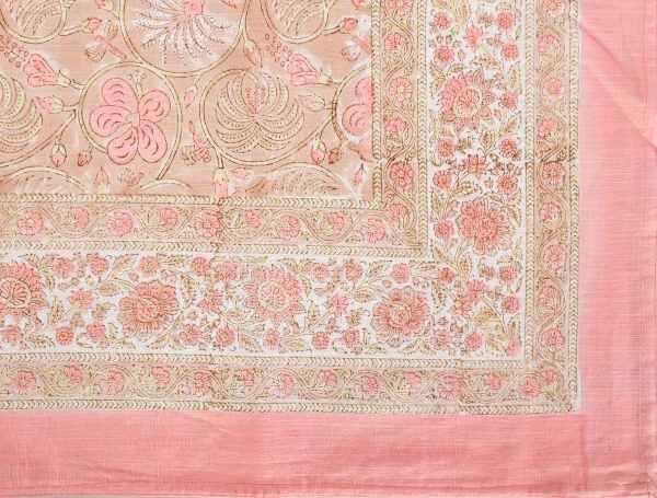 Gerbera Flower Block Printed Table Cover - Image 3