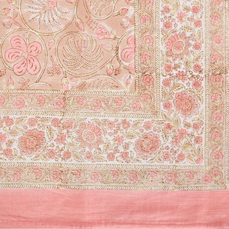 Gerbera Flower Block Printed Table Cover - Image 3