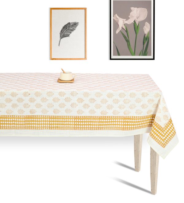 Capitol's Gold Block Printed Table Cover