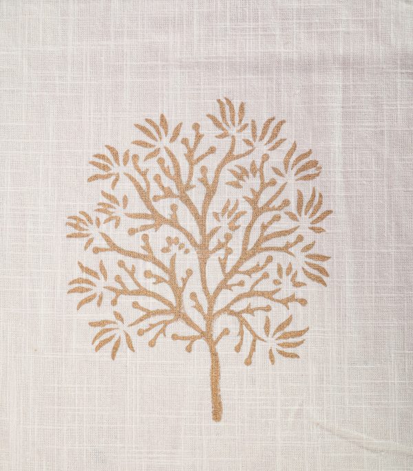 Golden Grain Block Printed Table Cover - Image 3