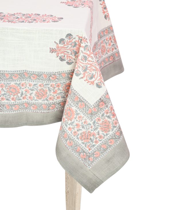 Edelweiss Flower Block Printed Table Cover - Image 2