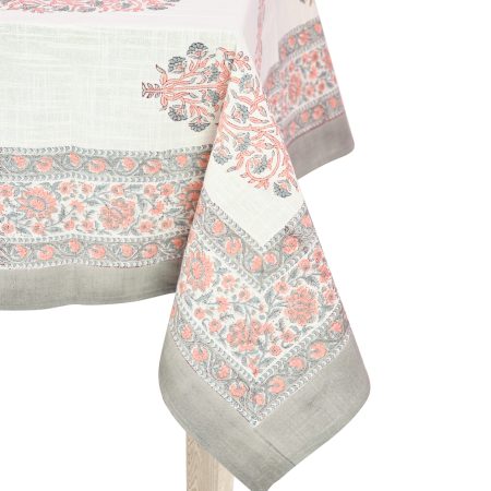Edelweiss Flower Block Printed Table Cover - Image 2