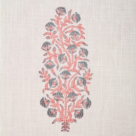 Edelweiss Flower Block Printed Table Cover - Image 3