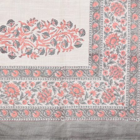 Edelweiss Flower Block Printed Table Cover - Image 4