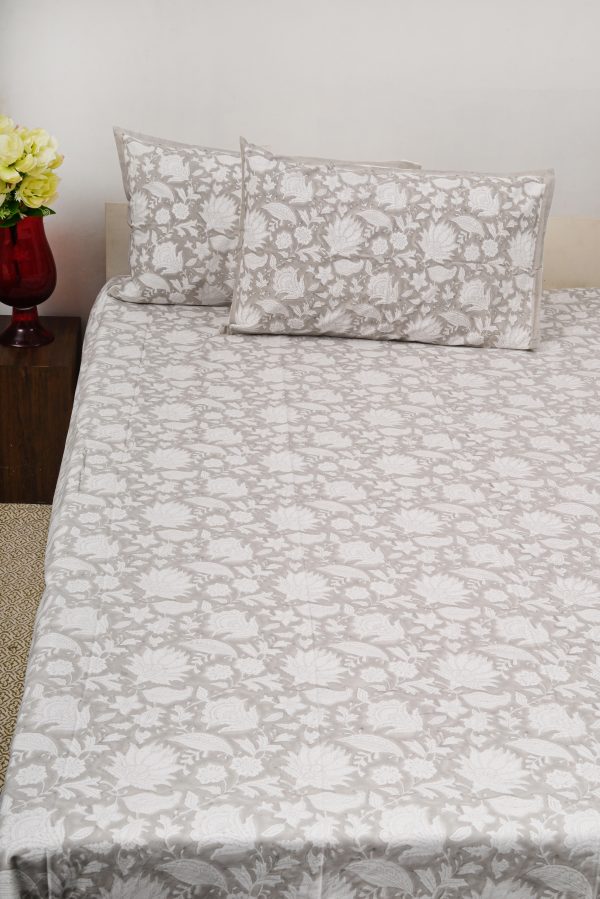 Brown PrimrRose Block Printed Bedsheet - Image 4