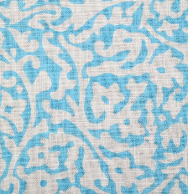 Blue Lamium maculatum Block Printed Table Cover - Image 3