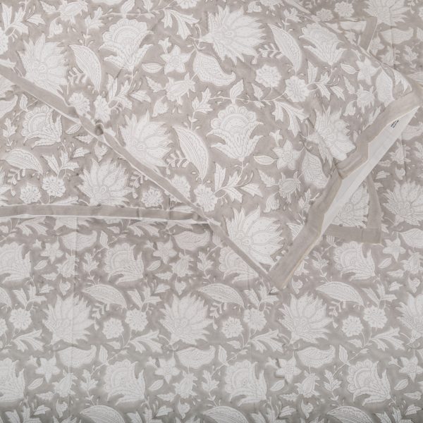 Brown PrimrRose Block Printed Bedsheet - Image 2