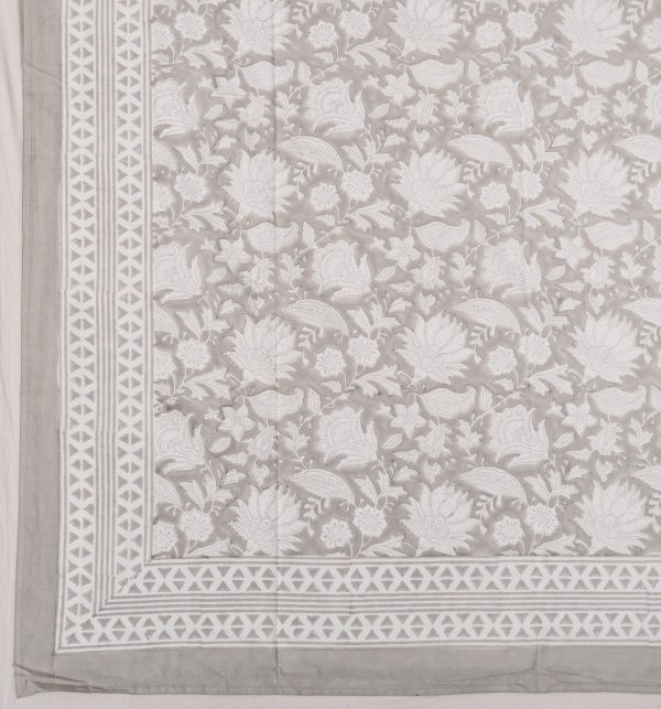 Brown PrimrRose Block Printed Bedsheet - Image 3