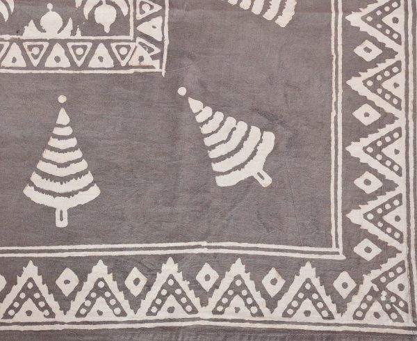 Spice Burnt Sun Palms Block Printed Table Cover - Image 3