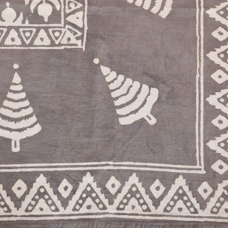 Spice Burnt Sun Palms Block Printed Table Cover - Image 3