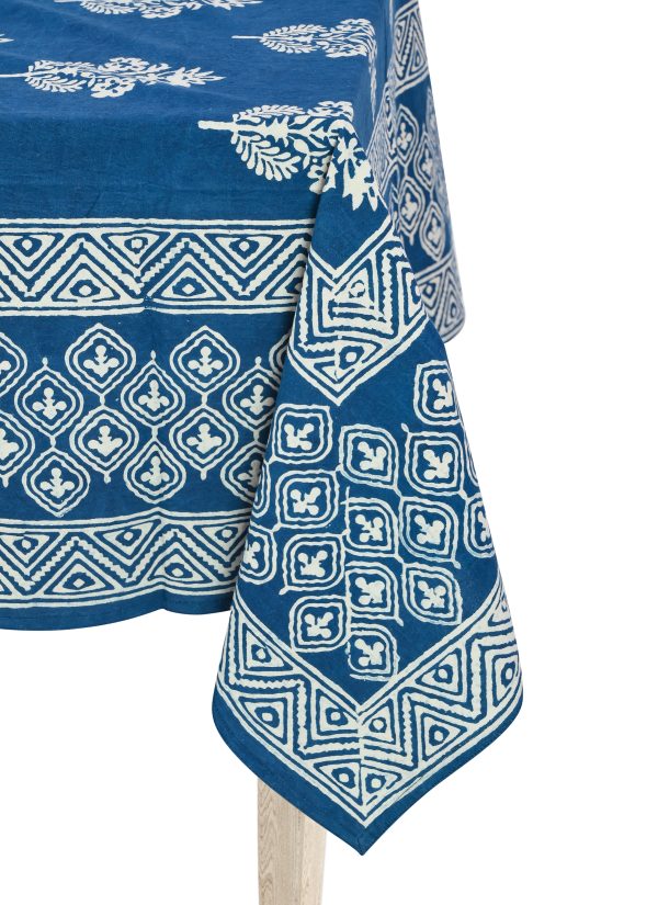 Blue Lighting Block Printed Table Cover - Image 2