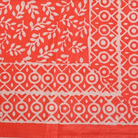 Orange Sparks Block Printed Table Cover - Image 3