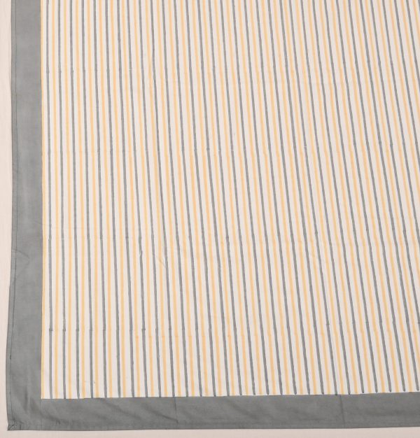 Gray Peers Block Printed Bedsheet - Image 3