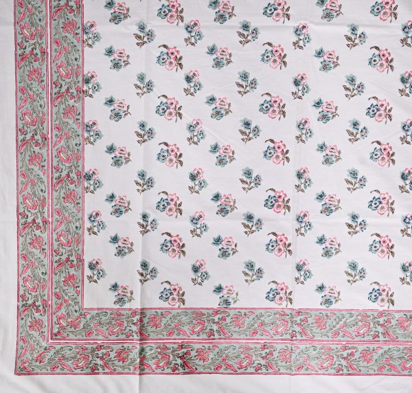 Peony Block Printed Bedsheet - Image 3
