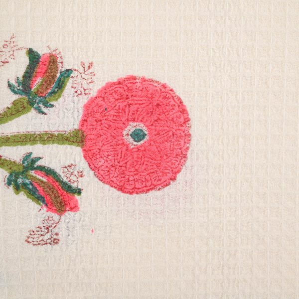 Gladiolus Hand Block Printed Hand Towels - Image 3