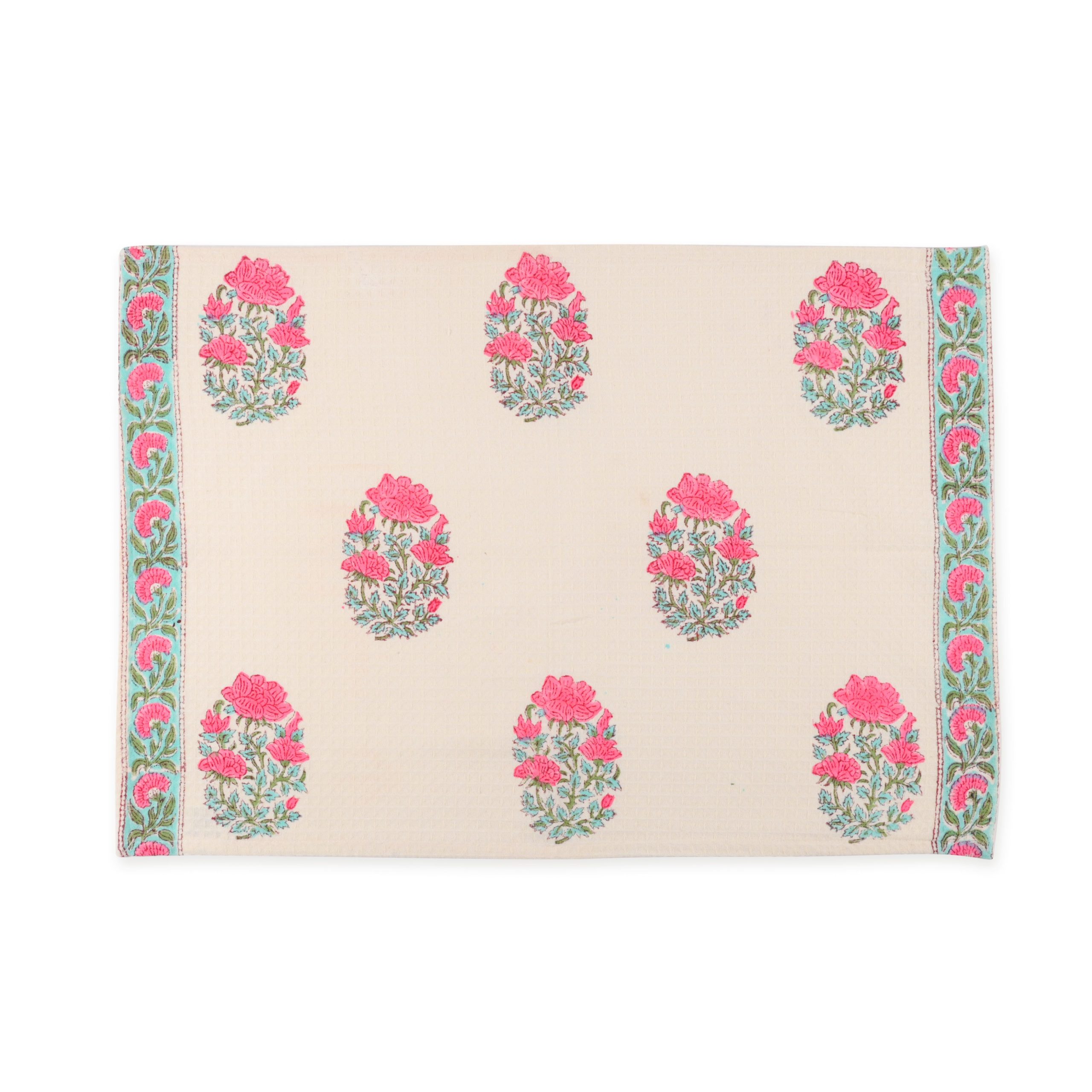 Morning Hand Block Printed Hand Towels - Image 2