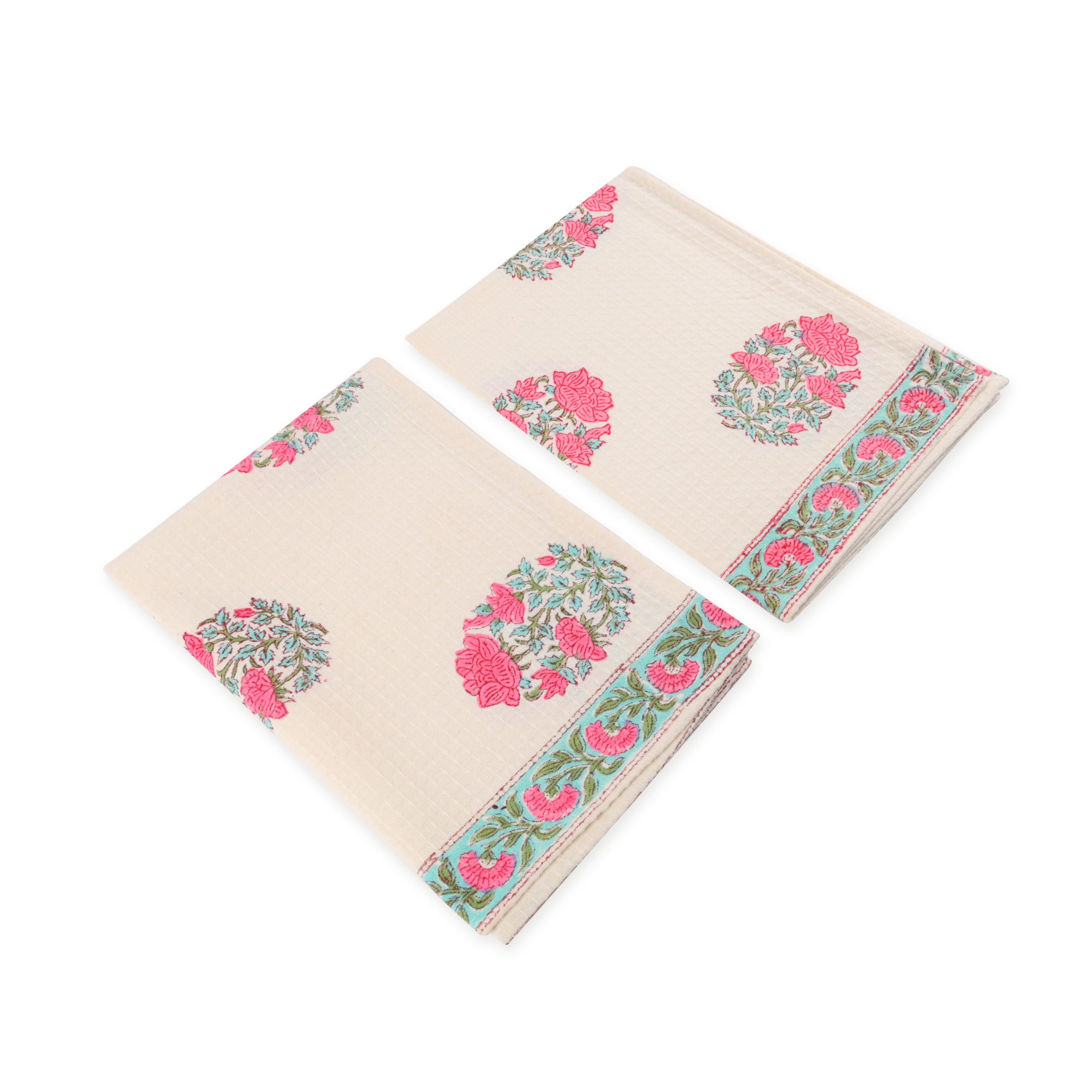 Morning Hand Block Printed Hand Towels