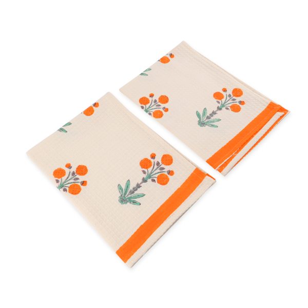 Mariegold Hand Block Printed Hand Towels