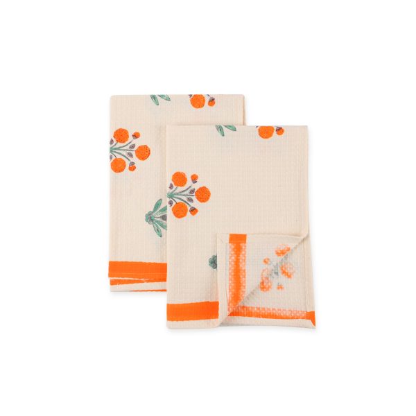 Mariegold Hand Block Printed Hand Towels - Image 4